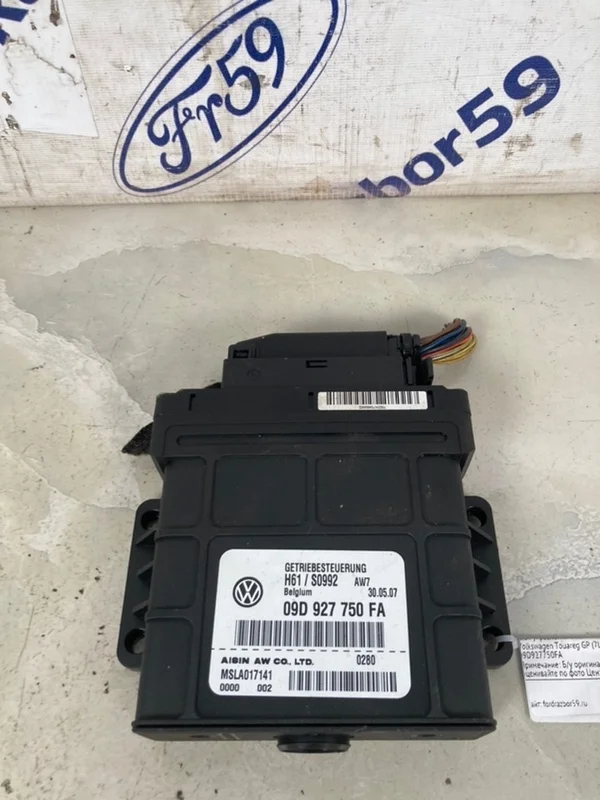 Блок управления АКПП Volkswagen Touareg 2007 09D927750FA GP (7L7) 3.0 TDI (BKS)