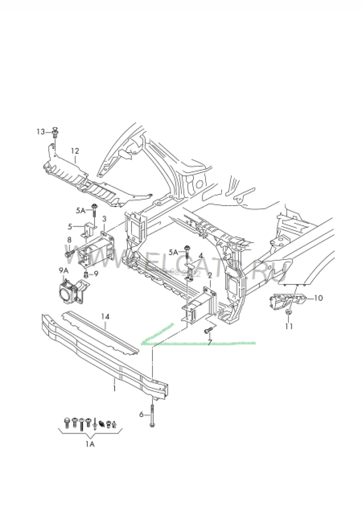 Пыльник моторного отсека Audi Q5 Q5 I (2008—2012) 8R