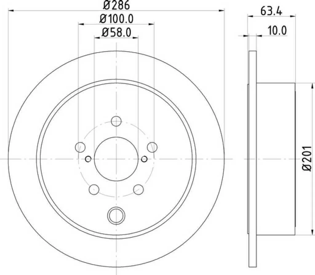 ДИСК ТОРМОЗНОЙ TOYOTA SUBARU SCION ЗАД ПРАВО 26700FG000