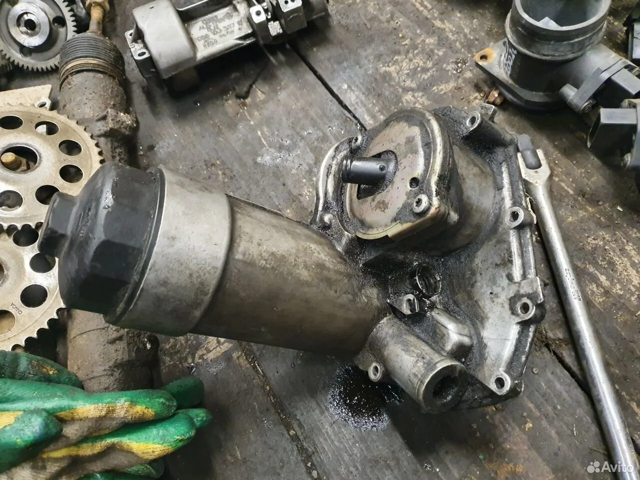 Корпус масляного фильтра 2.5 tdi afb ake akn audi