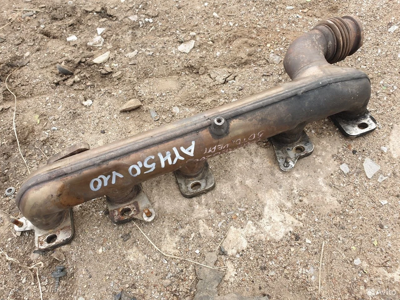 Выпускной коллектор левый vw touareg v10 tdi ayh