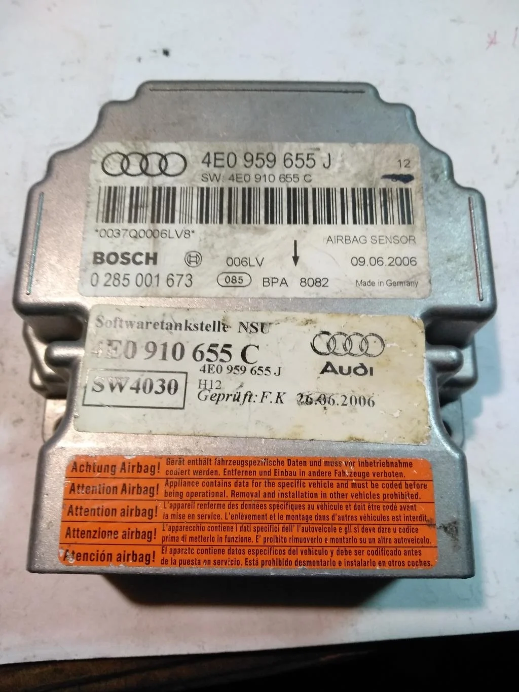 Блок AirBag 4E0959655J  4.2 Бензин Audi