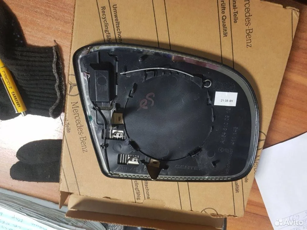 Стекло зеркала левое Mercedes-Benz M-класс W164 рестайлинг (2008—2011)