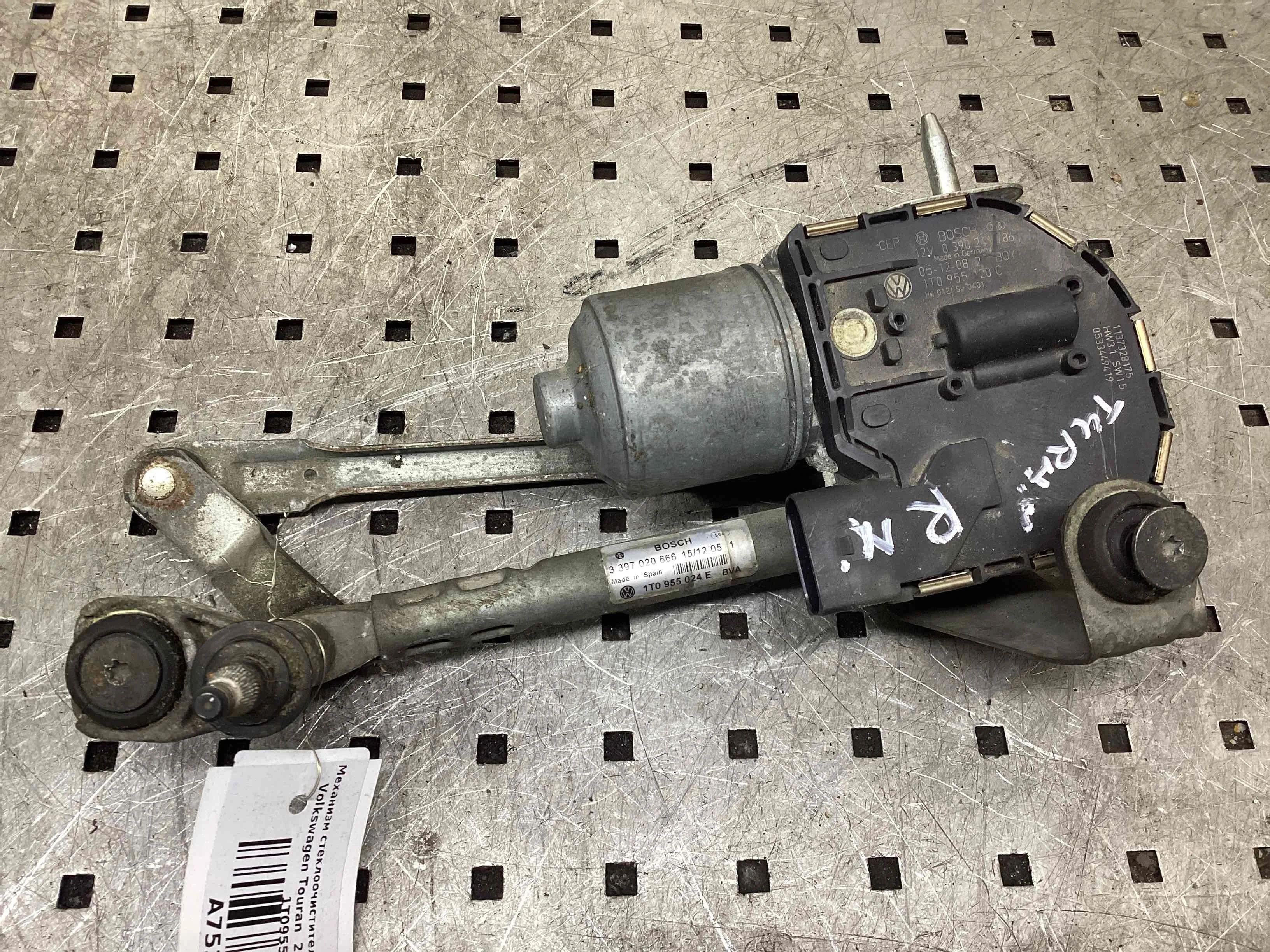 Механизм стеклоочистителя (трапеция дворников) Volkswagen Touran Touran I (1T) 2003-2006 2006 1,6 Бензин МКПП Минивэн.