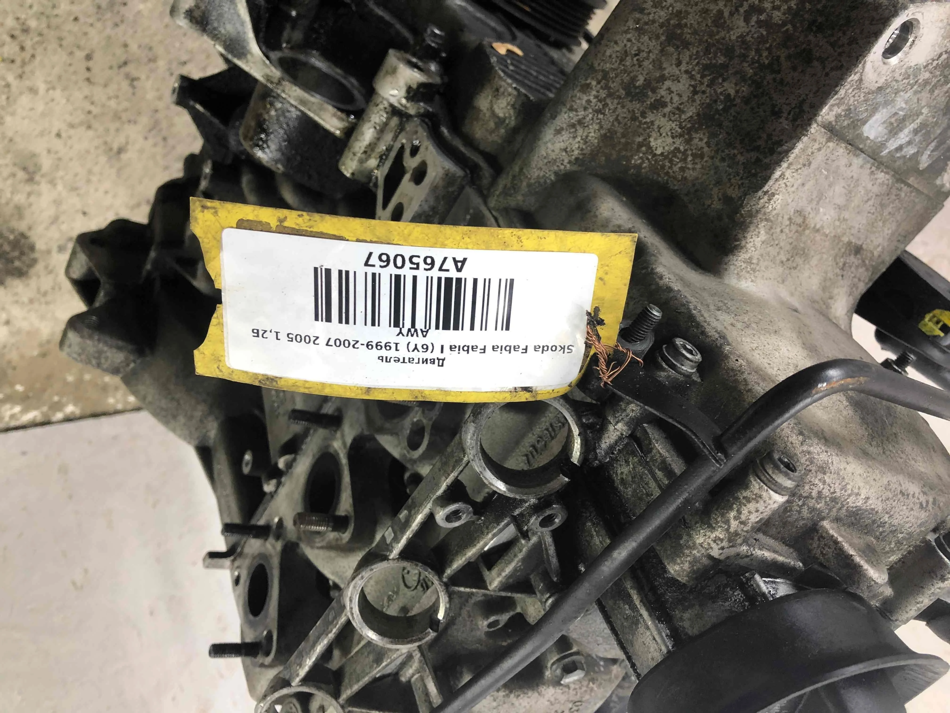 Двигатель Skoda Fabia Fabia I (6Y) 2004-2007 рестайлинг 2005 1,2 Бензин МКПП Хэтчбек.