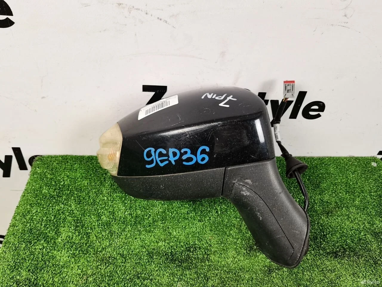 Зеркало правое ford kuga 1 7pin подсветка черный