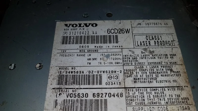 Cd-чейнджер Volvo xc90 2008