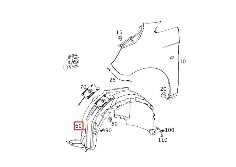 Подкрылок локер Mercedes-Benz Vito