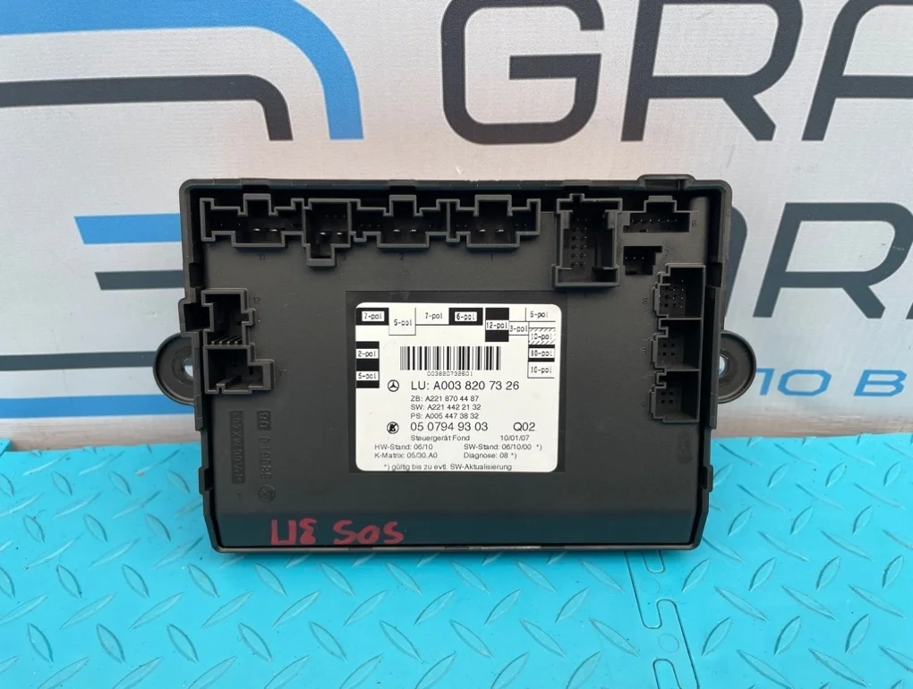 Блок двери Mercedes-Benz S-Class 2007 A0038207326 W221 273.961 5.5, задний правый