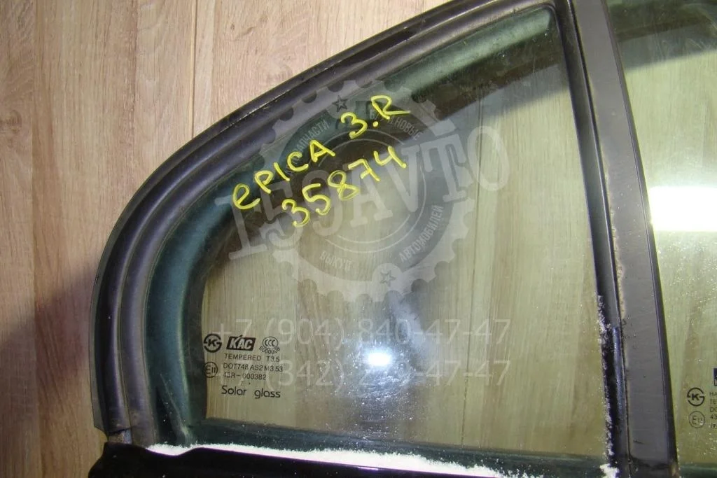 Стекло двери задней правой форточка Chevrolet Epica 2008 V250