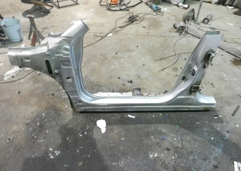 Часть кузова стойка с порогом Nissan Almera 2012—2018 760234AA8A, левый