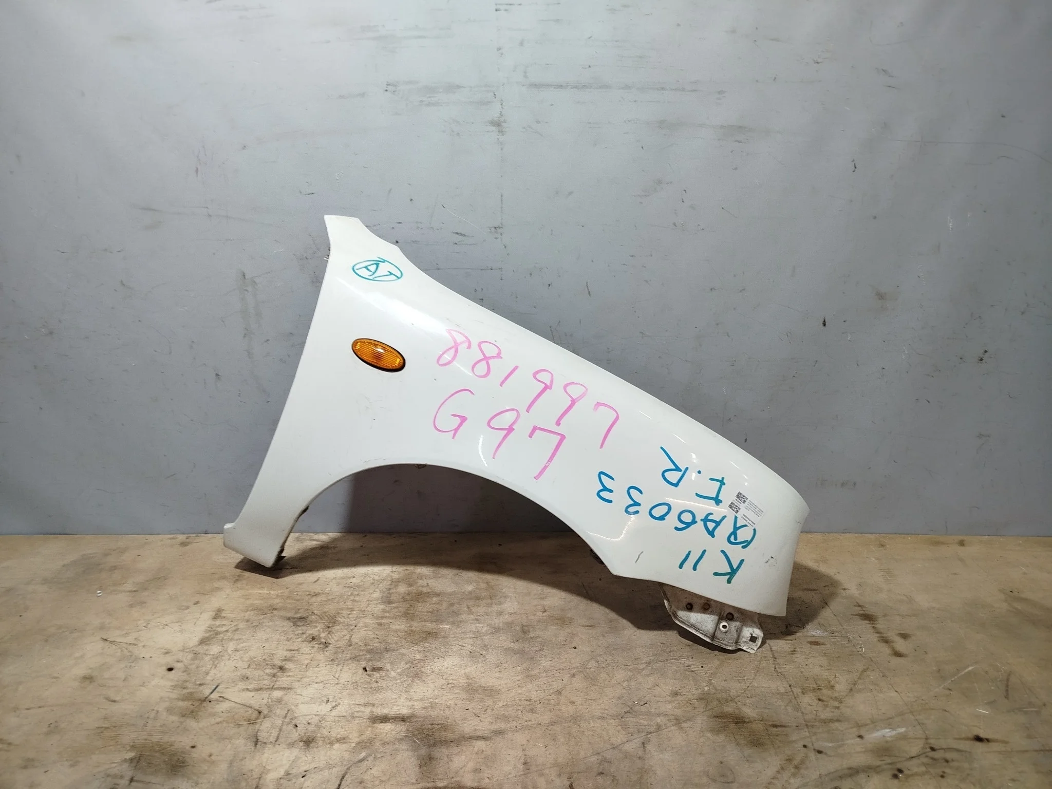 КРЫЛО NISSAN 6310072B30 ПЕРЕД ПРАВО белый, 531 QA6033