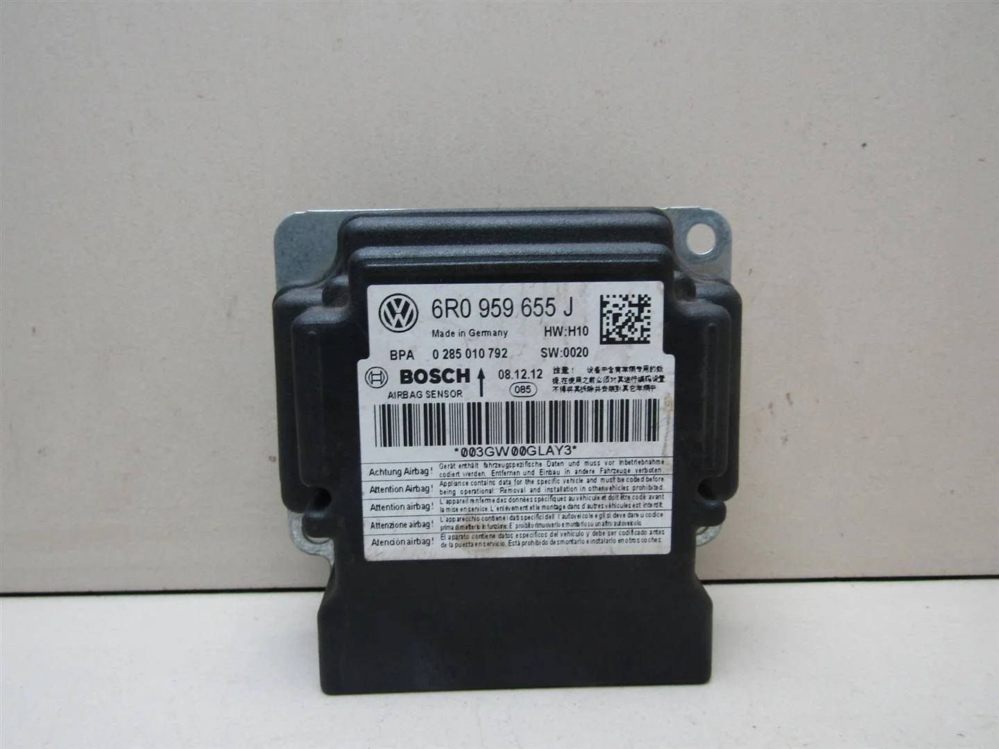 Блок управления AIR BAG VW Polo (Sed RUS) 2011-2020  [6R0959655J]  1.6 CFNA в Вологде