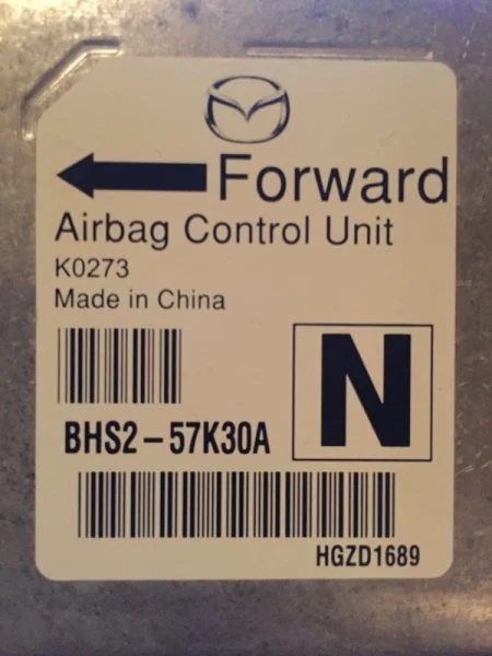 Блок управления Airbag Mazda 3 2003-2009 BHS257K30A BK, передний
