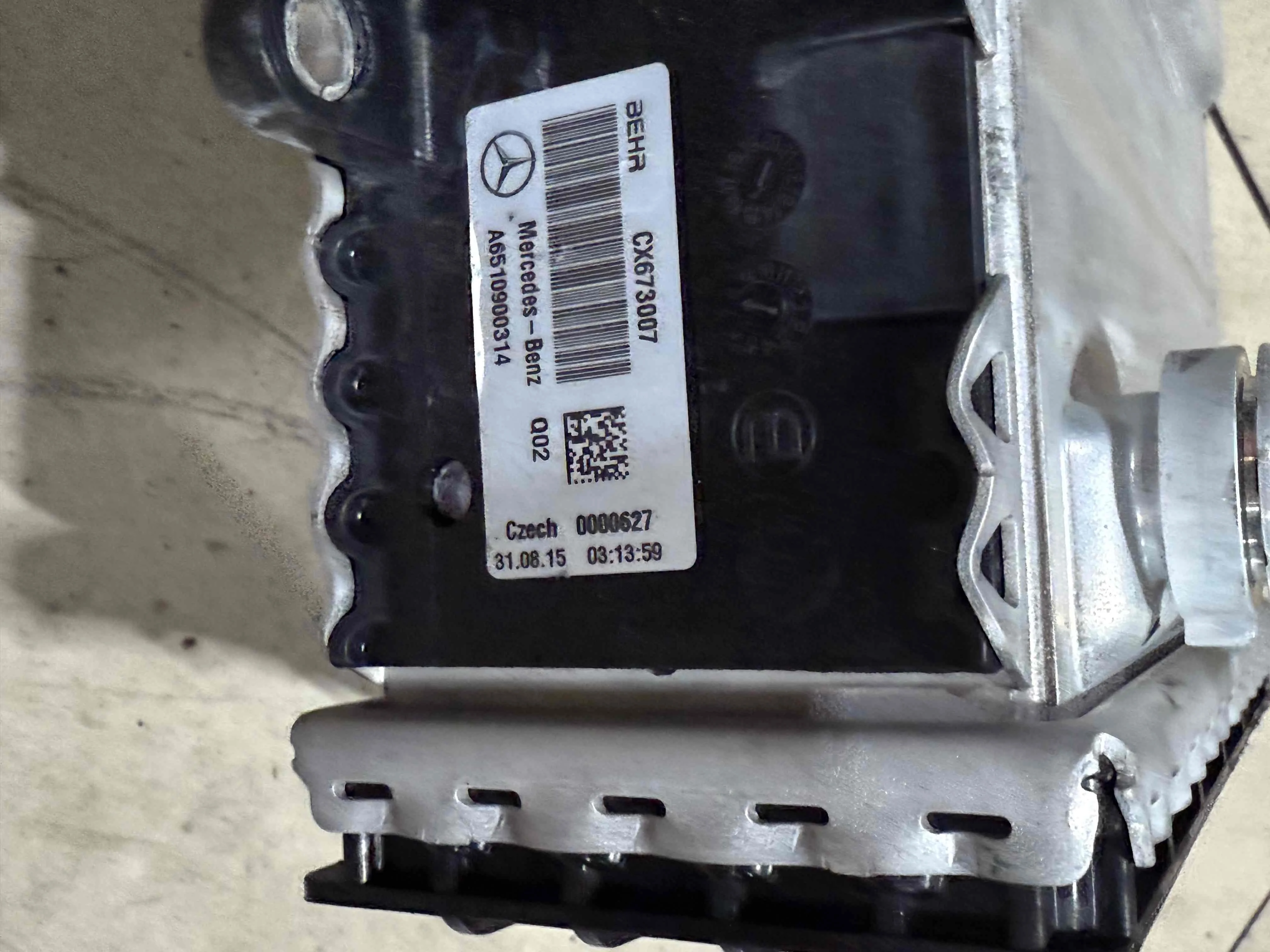 Радиатор интеркулера Mercedes-Benz W205/S205/C205/A205 (2014—2018) A6510900314
 651921