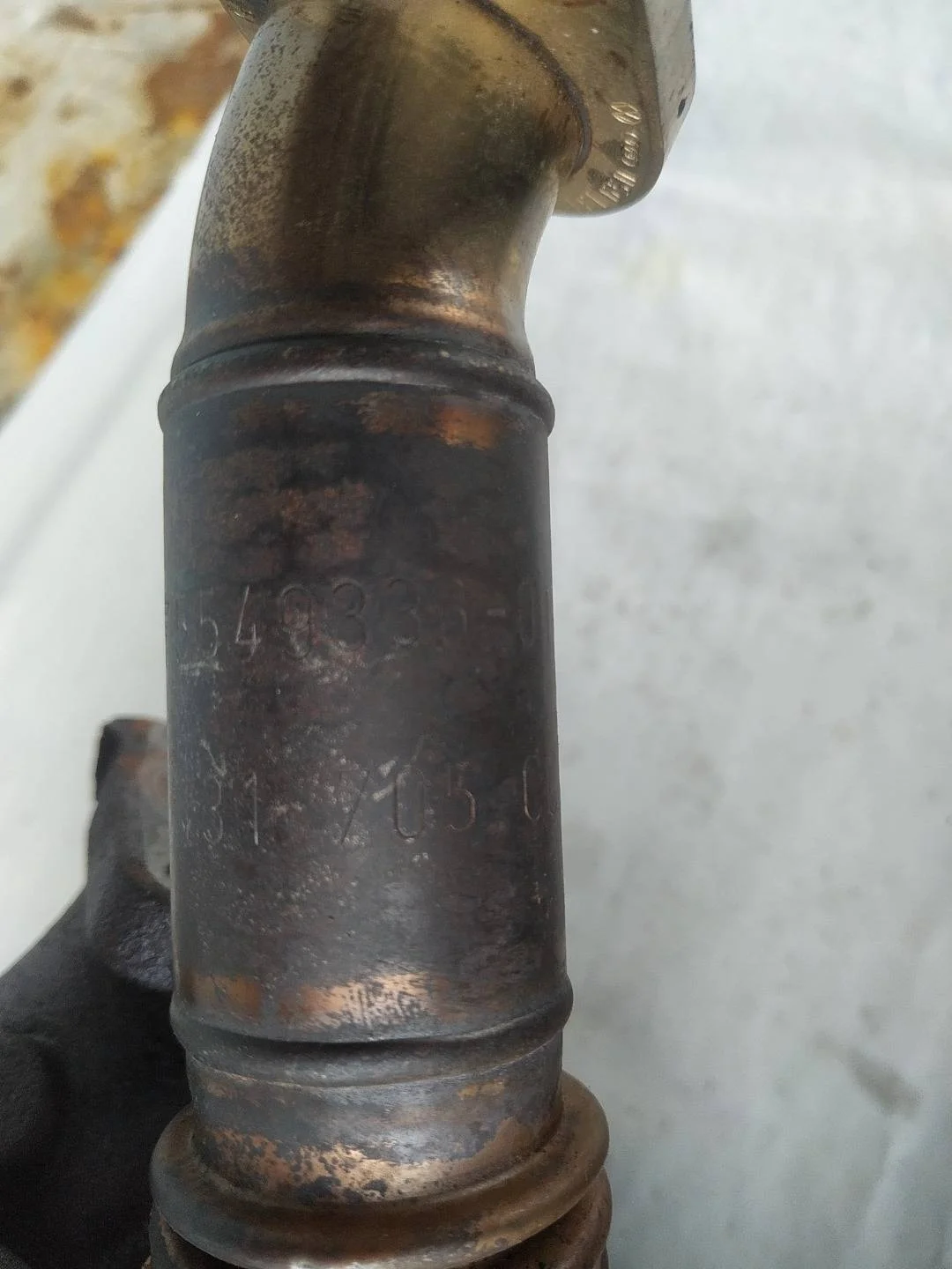 Тройник выпускного коллектора Volkswagen Touareg 2 7P6 2012