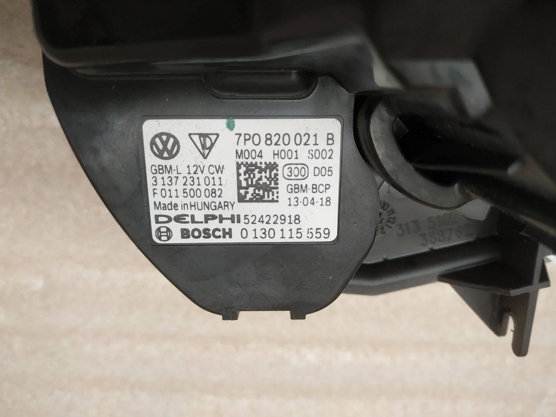 моторчик печки Volkswagen Touareg 2 7P6 2013