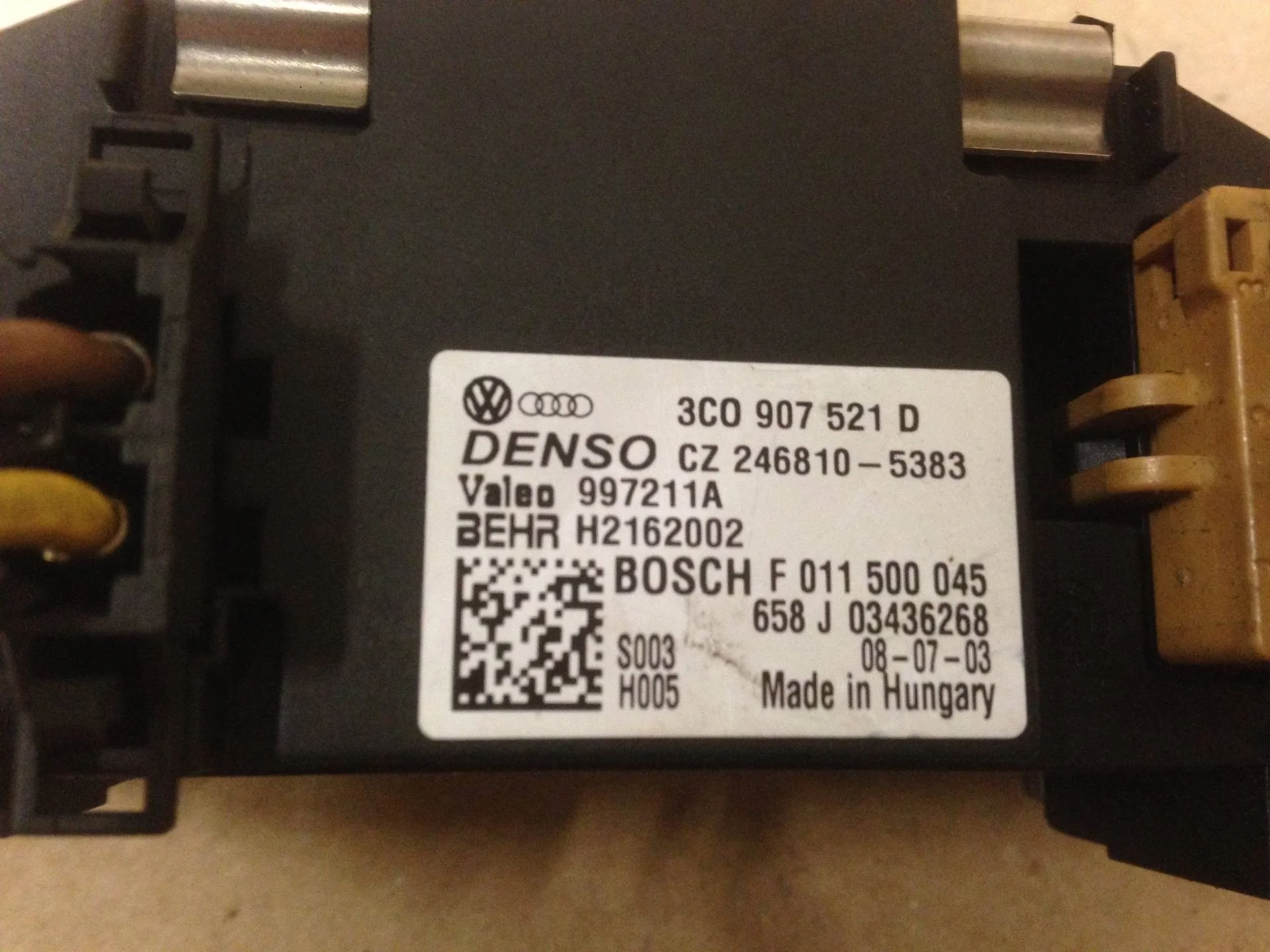 сопротивление печки Volkswagen Passat B6  2008