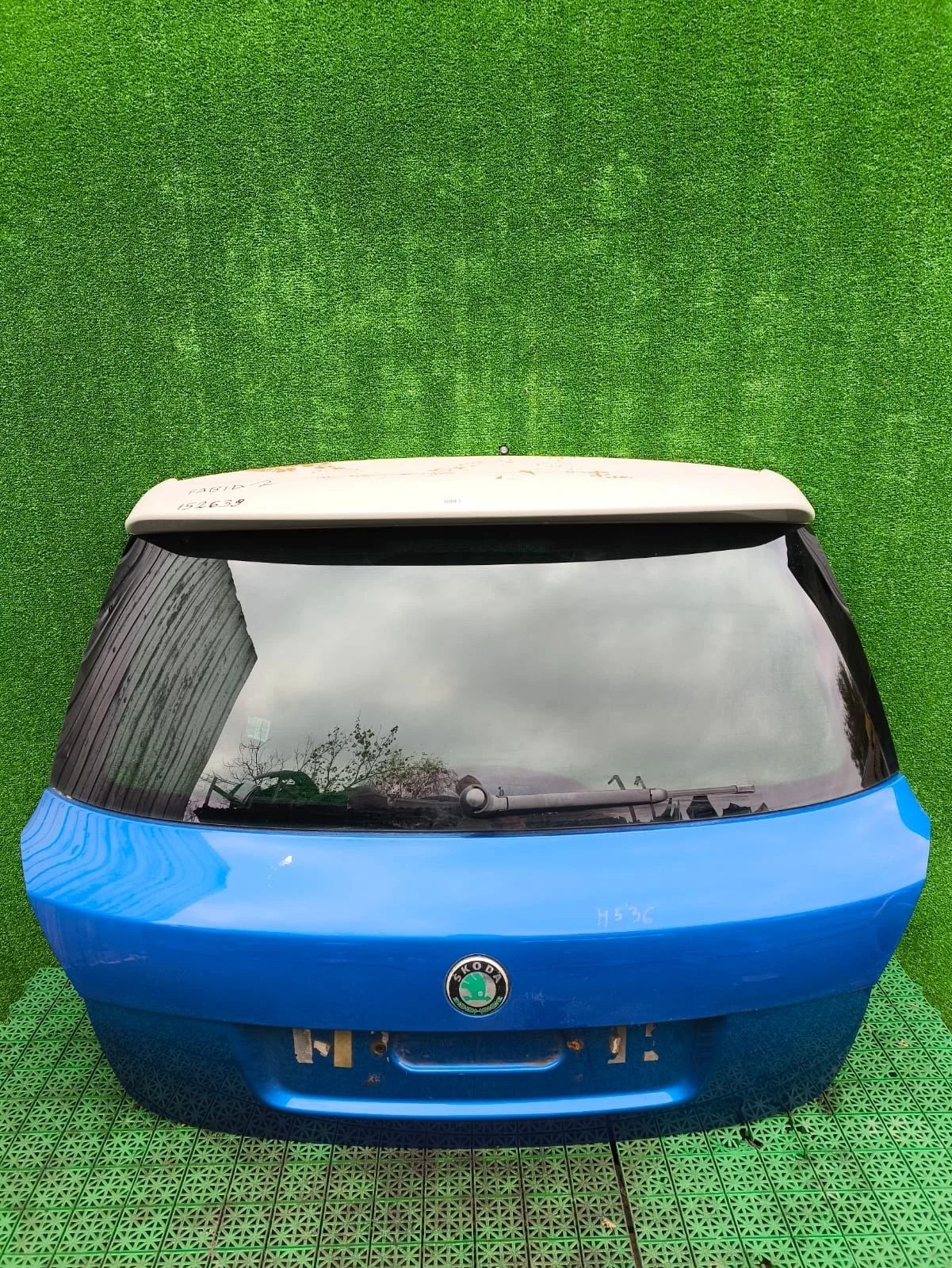 Крышка багажника SKODA FABIA 2007- хэтчбек синяя б/у FABIA 2(2007-2015)