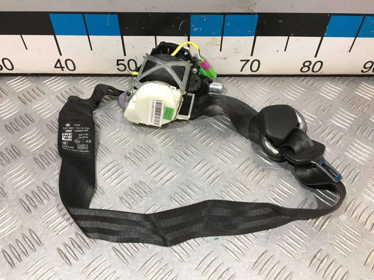 [Б/У] Ремень безопасности с пиропатроном передний левый - (Состояние: пробег 82т) [Код: 00666654 ]