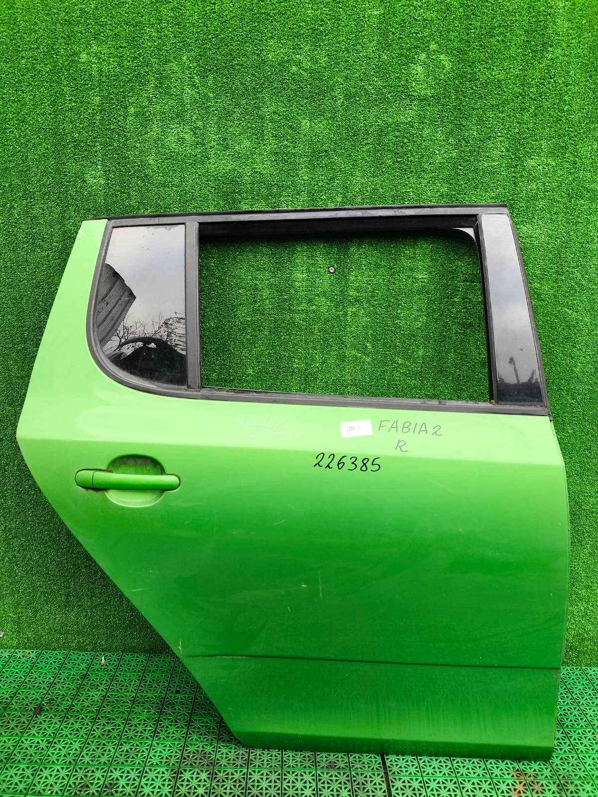 Дверь SKODA FABIA 2 2007- задняя правая хэтчбек зелёная б/у FABIA 2(2007-2015)