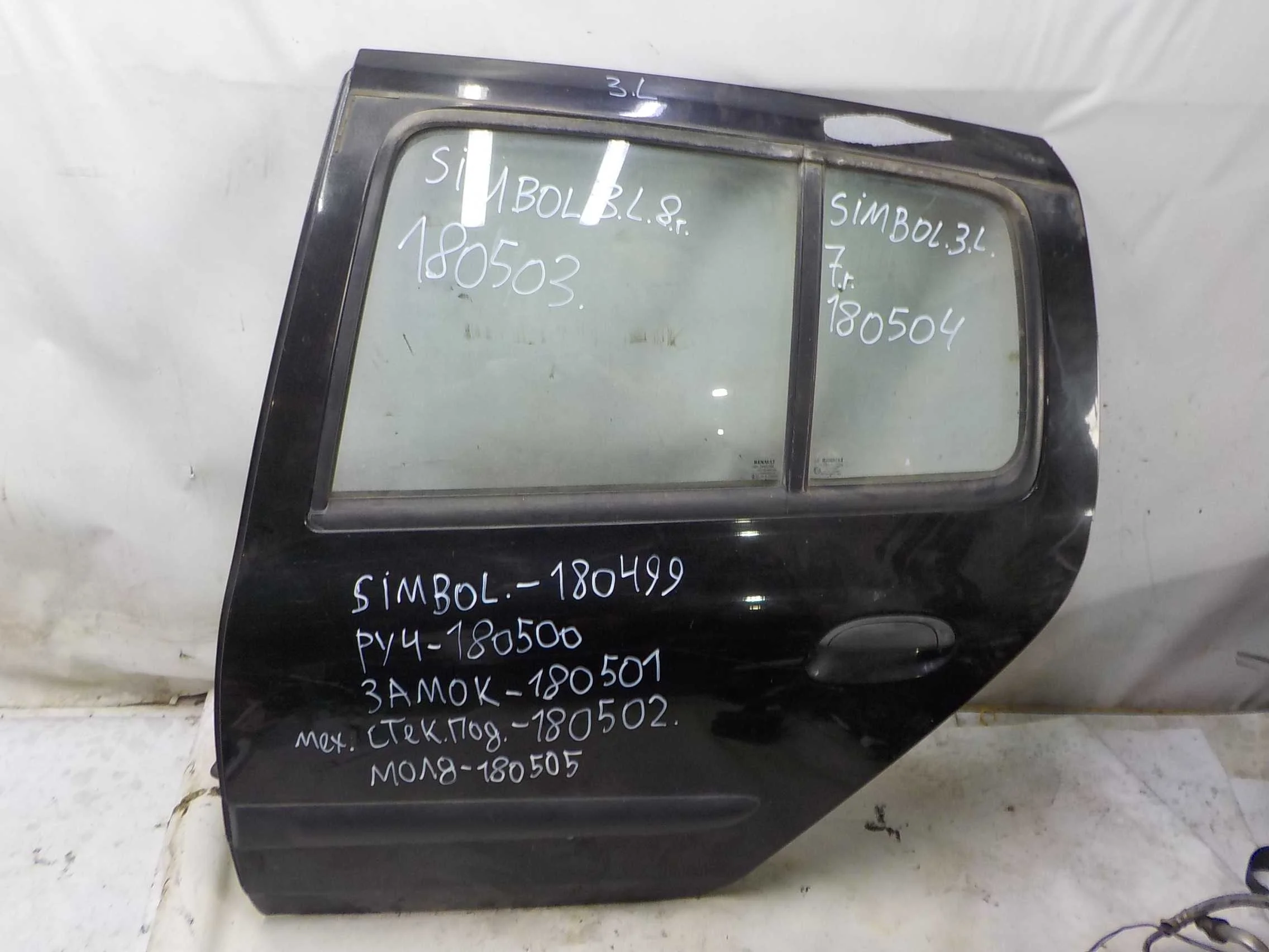 Дверь Renault Symbol I рестайлинг (2002—2006) Зад Лево