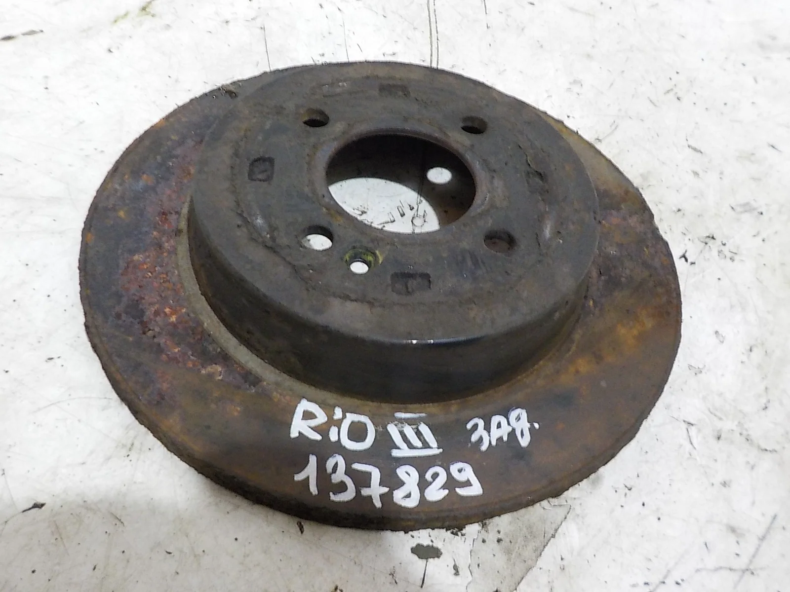 тормозной диск Kia Rio III рестайлинг (2015—2017) Зад