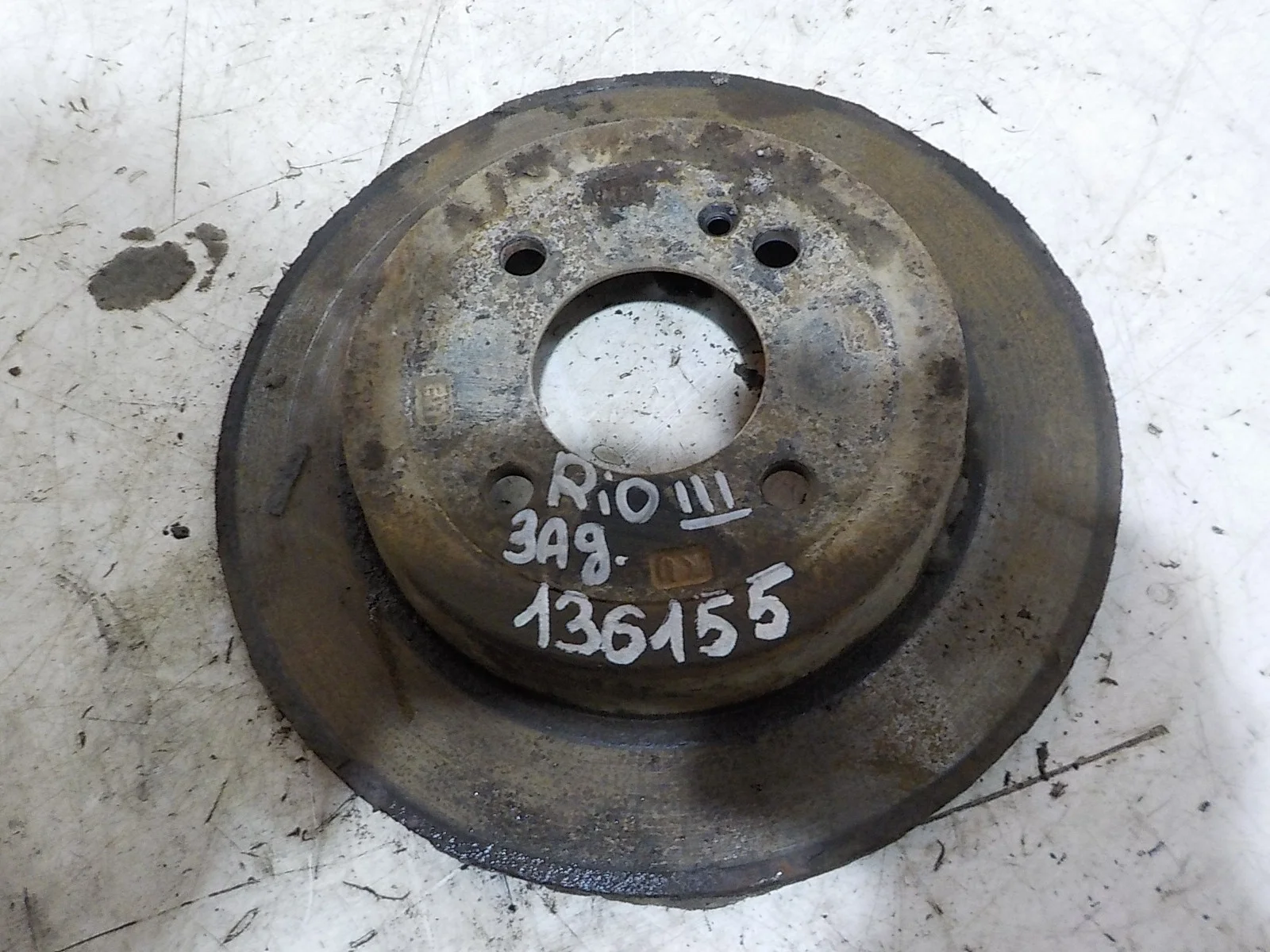 тормозной диск Kia Rio III рестайлинг (2015—2017) Зад