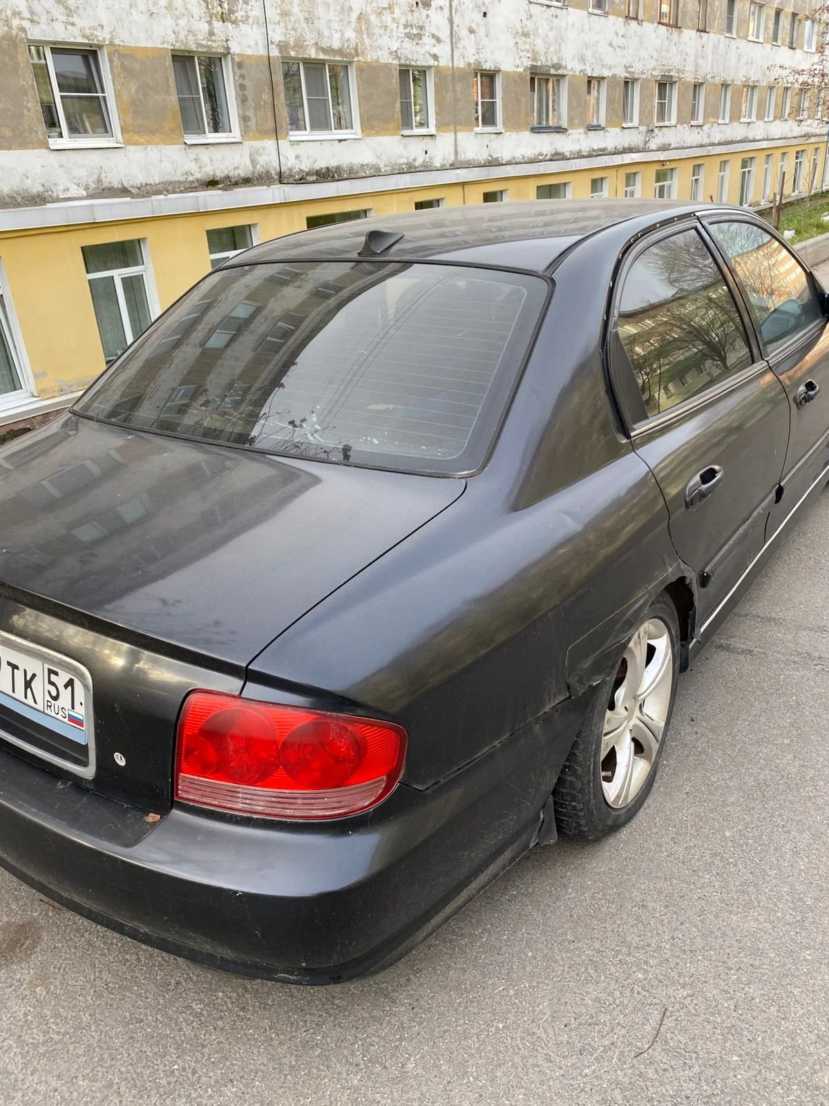 Бампер задний Hyundai Sonata EF RU 2002-2013