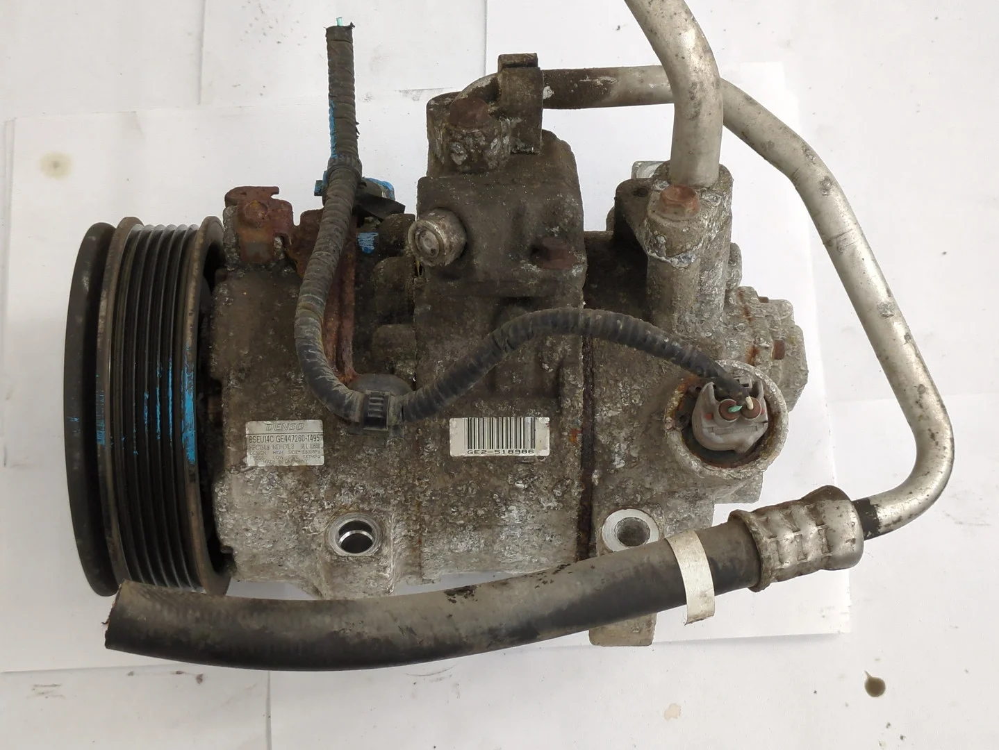 Компрессор кондиционера Toyota Auris E15 2006-2012 КПП 6-ст.мех.(МКПП) 1ZR-FE Бензин 1.6 л Инжектор