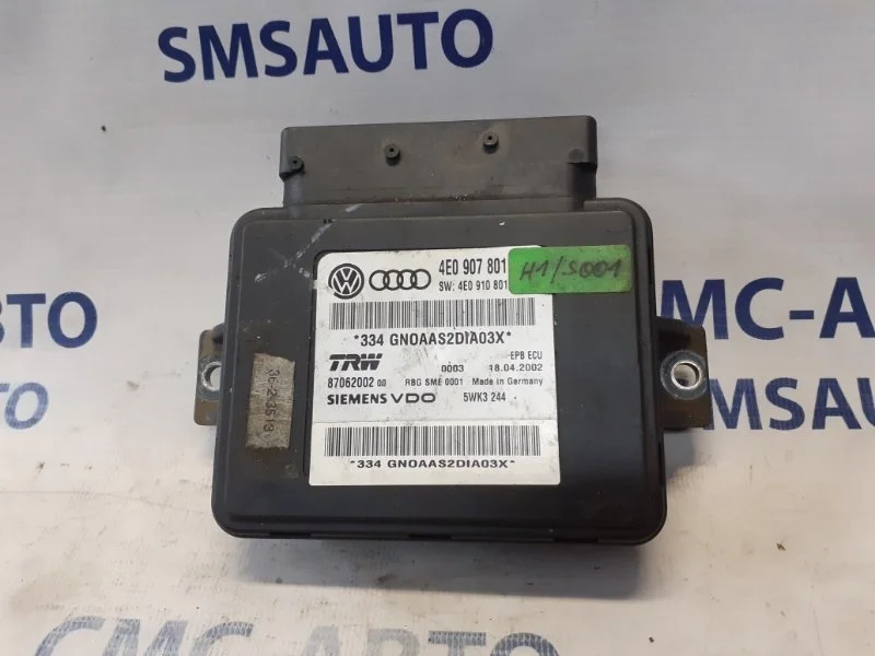 Блок управления стояночным тормозом Audi A8 4E0907801 D3