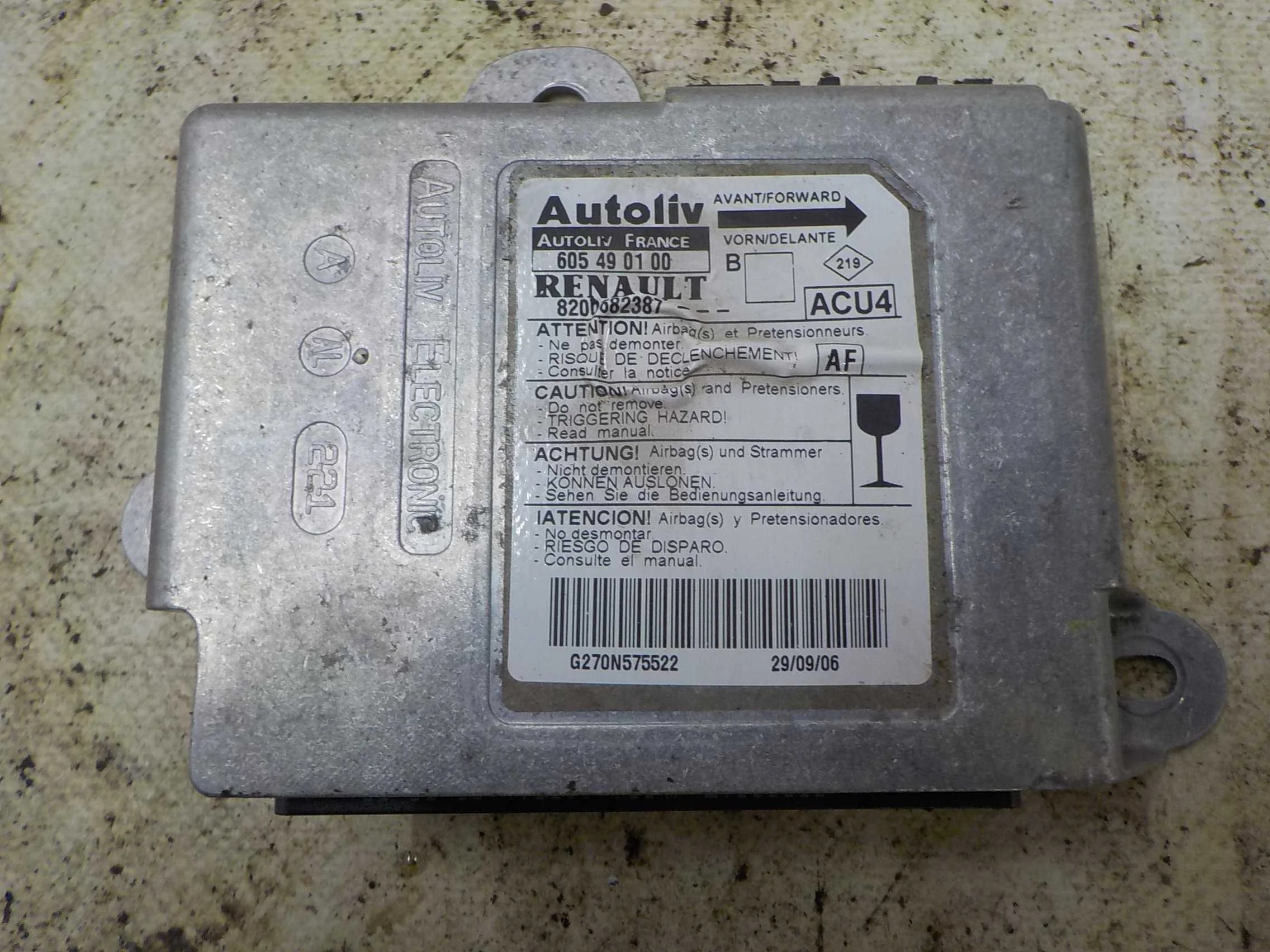 блок air bag Renault Megane II (2002—2006)