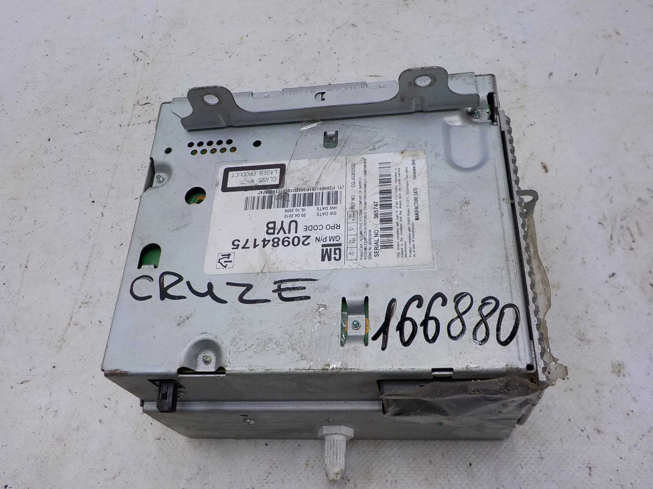 магнитофон Chevrolet Cruze I (2009—2012)