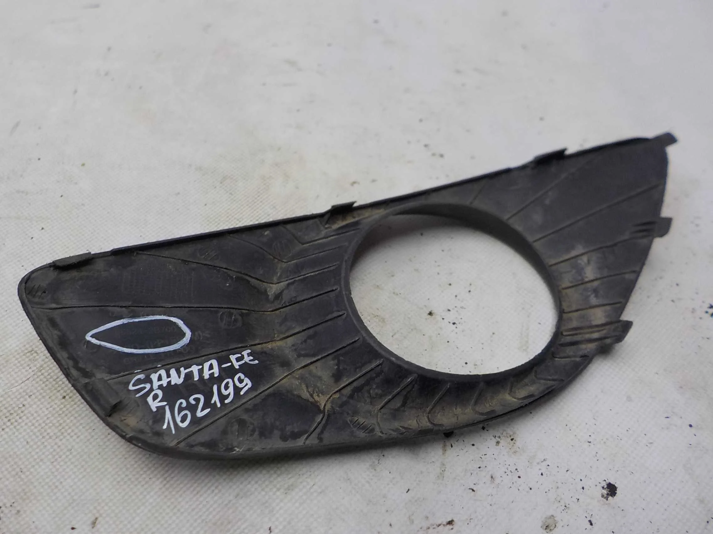 накладка на бампер Hyundai Santa Fe II рестайлинг (2009—2012) Перед Право