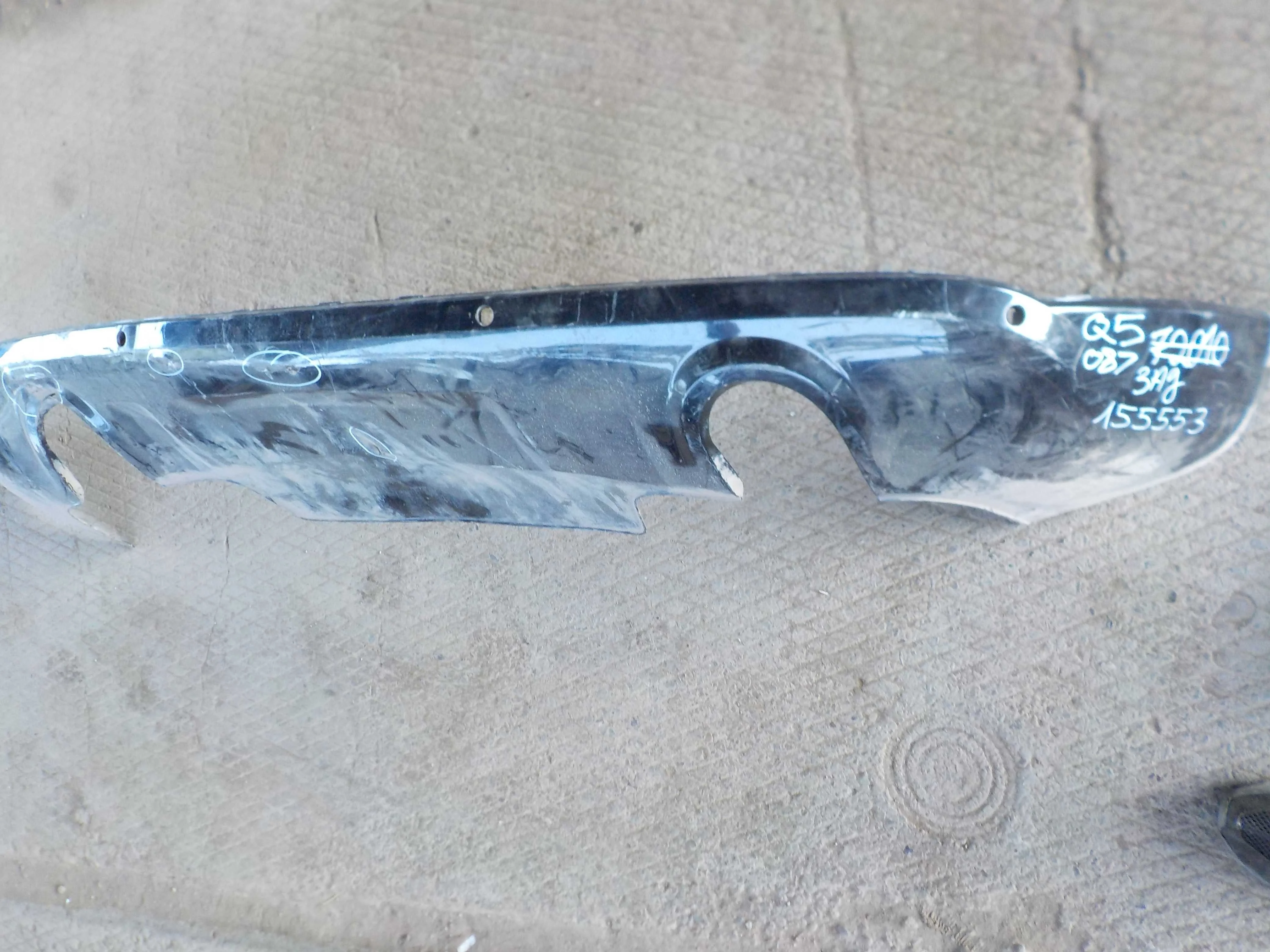 накладка на бампер Audi Q5 I рестайлинг (2012—2017) Зад