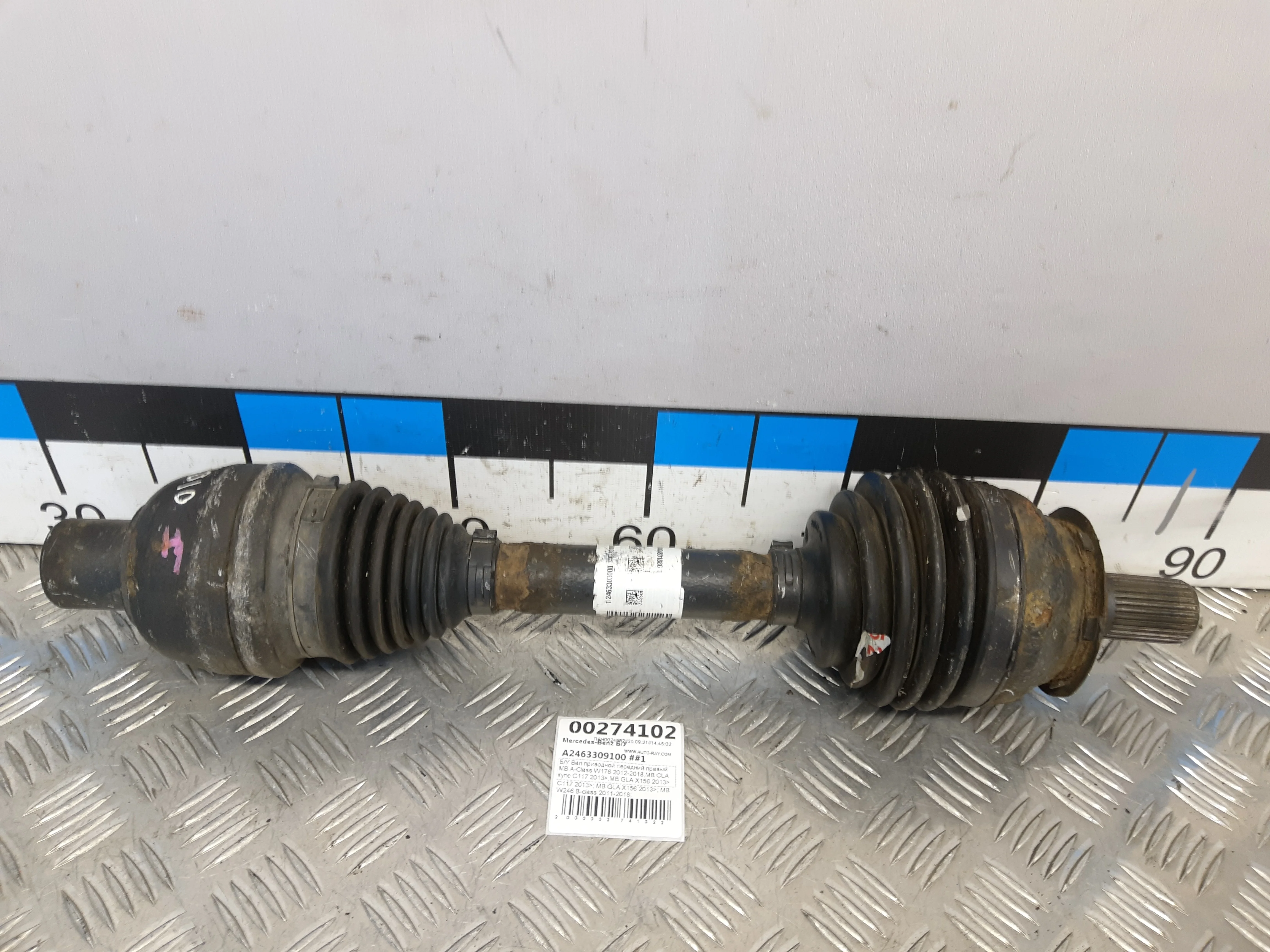 [Б/У] Полуось передняя правая Mercedes W176 C117 GLA156 W246 [Код: 00318021 ]