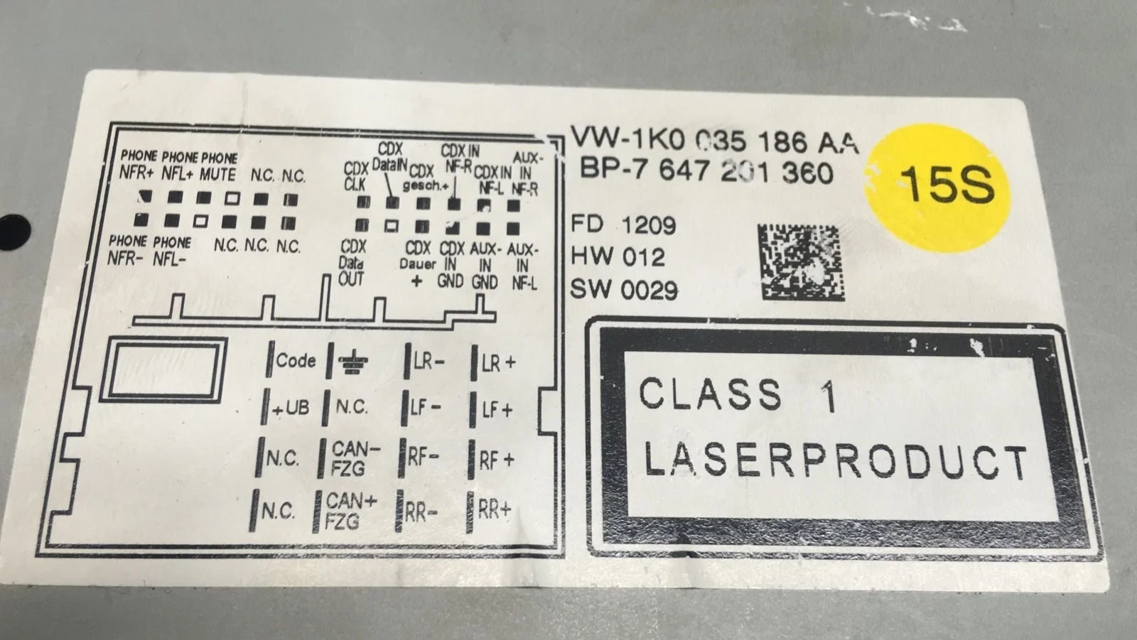[Б/У] Магнитола VW Caddy III, Golf VI, Jetta [Код: 00326278 ]