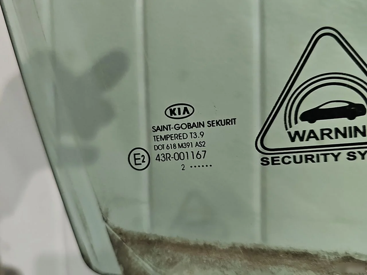 Стекло двери задней правой Kia Ceed JD (2012—2015)