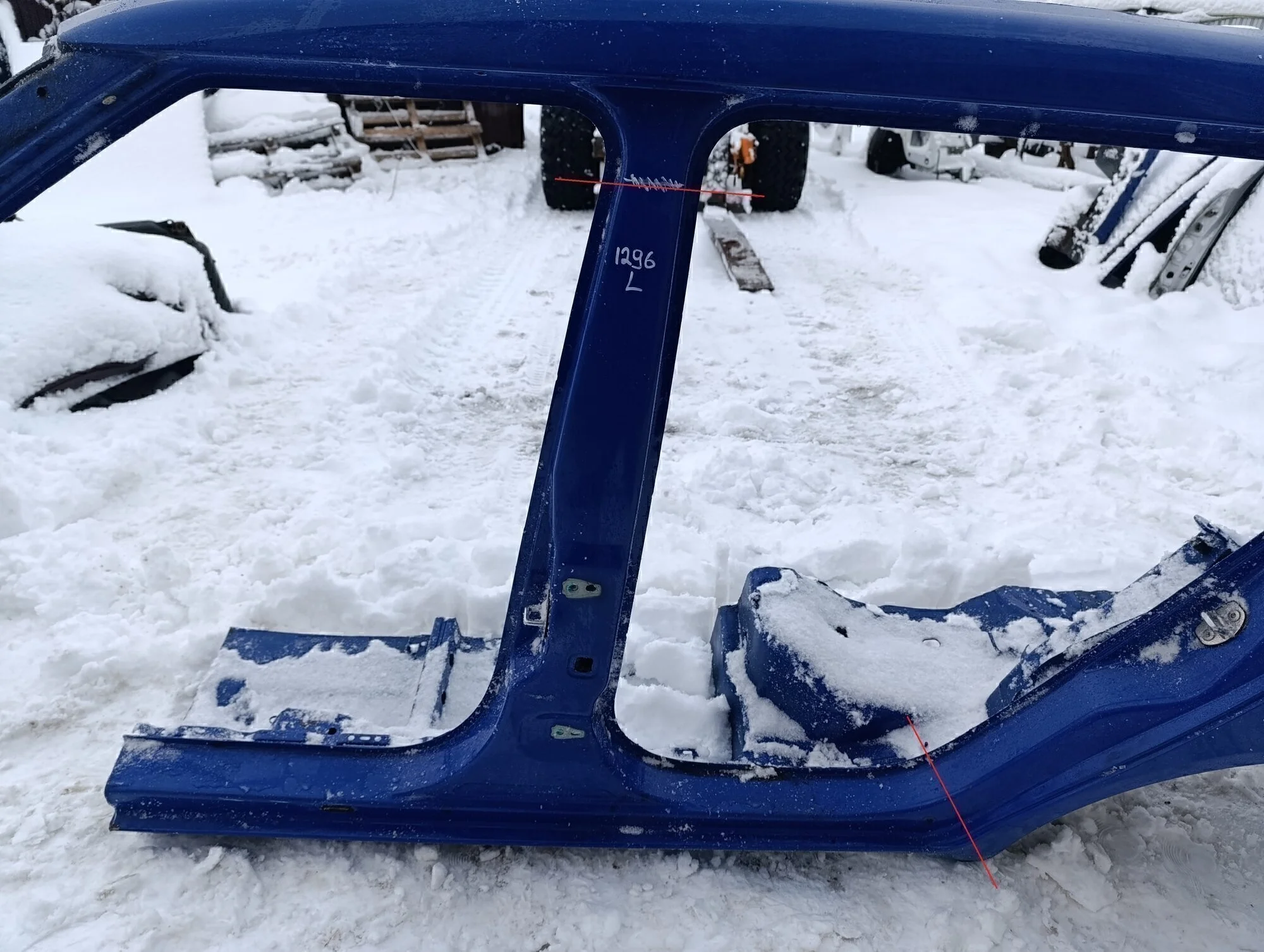 Порог со стойкой левый Fabia 2007-2015