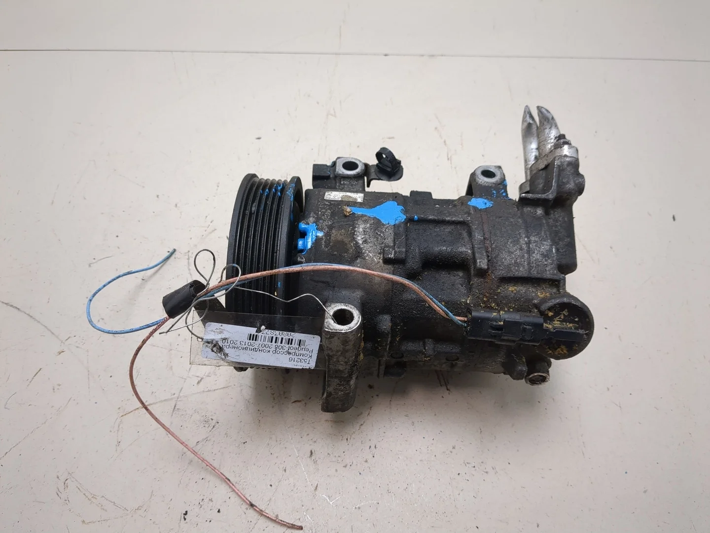 Компрессор кондиционера Peugeot 308 2007-2013 КПП 5-ст.мех.(МКПП) 5FW Бензин 1.6 л Инжектор