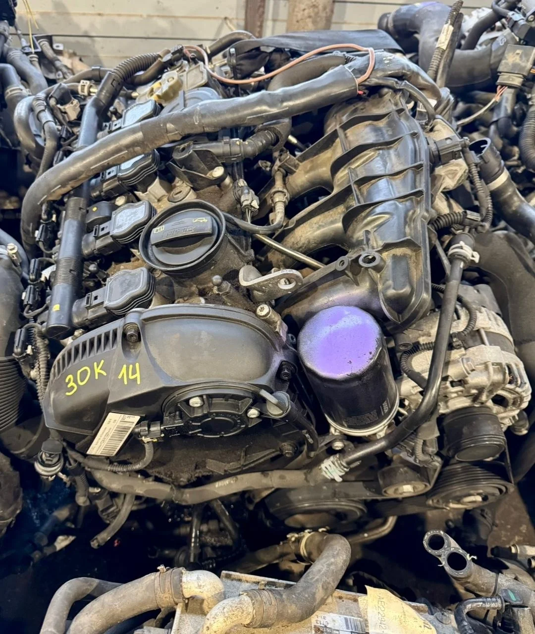 Двигатель с навесным 2.0 tfsi cdnc (из японии) Audi A4 2012