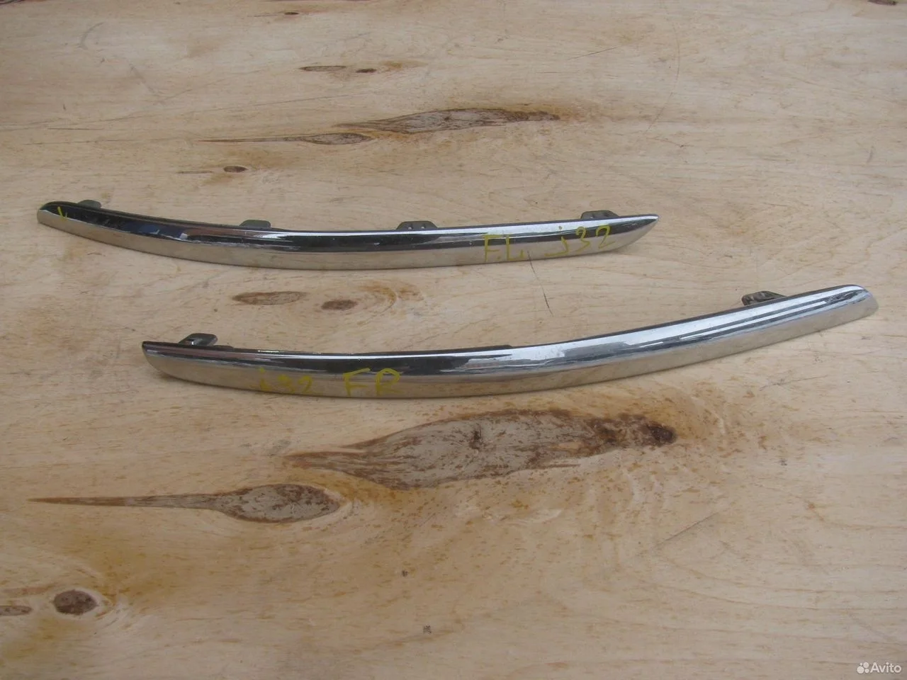 Молдинг хром на передний бампер nissan teana j32