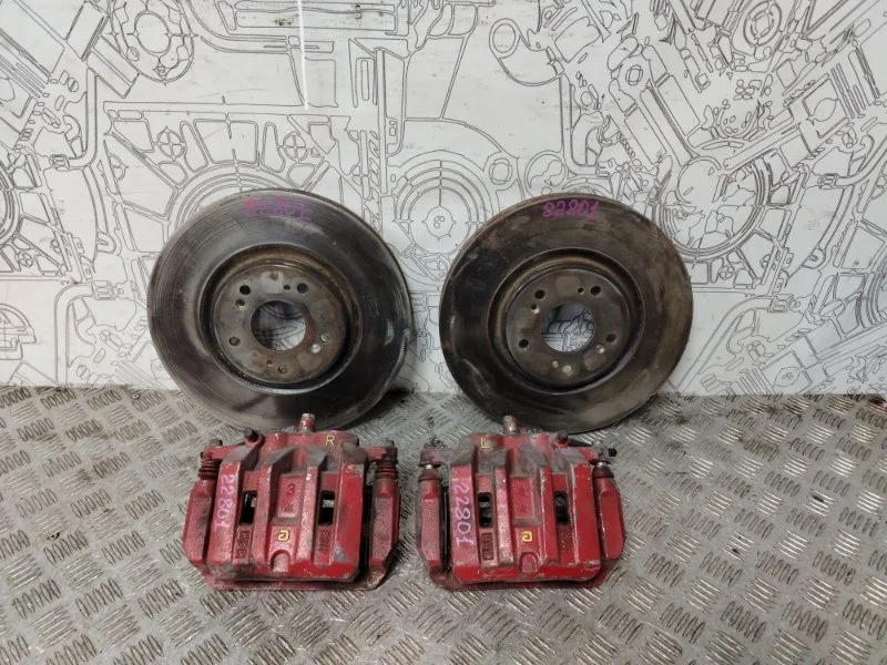 Комплект суппорта и диски Honda Accord 2011 45018TL0G50 CU K24Z3, передний