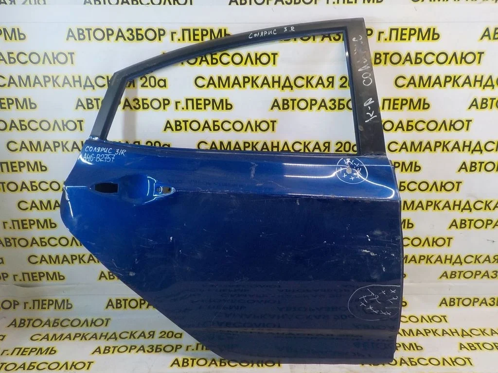 Дверь задняя правая Hyundai Solaris I (2010—2014)