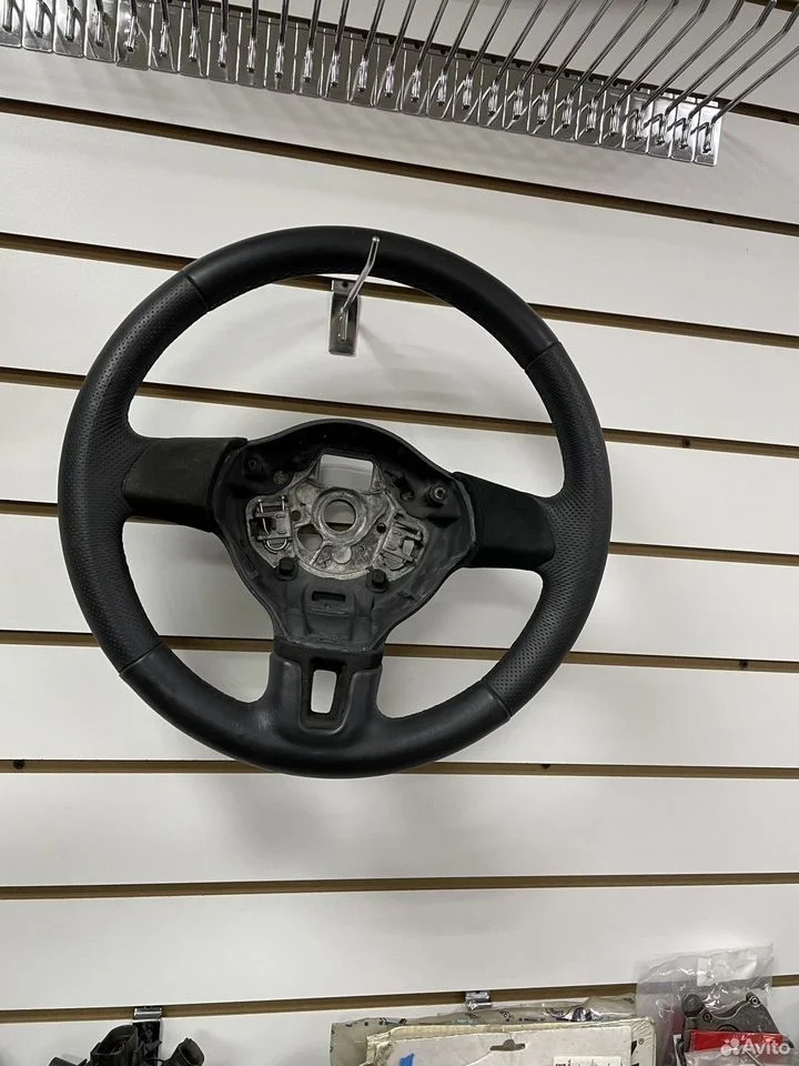 Кожаный руль vw polo 5 6r0419091d