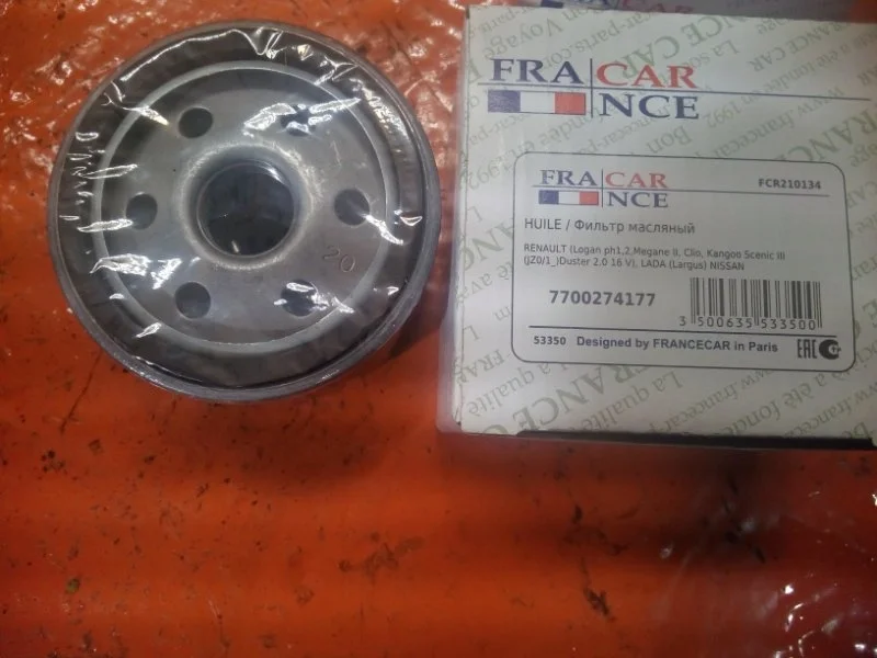 Фильтр масляный RENAULT FLUENCE 2009-2017 7700274177