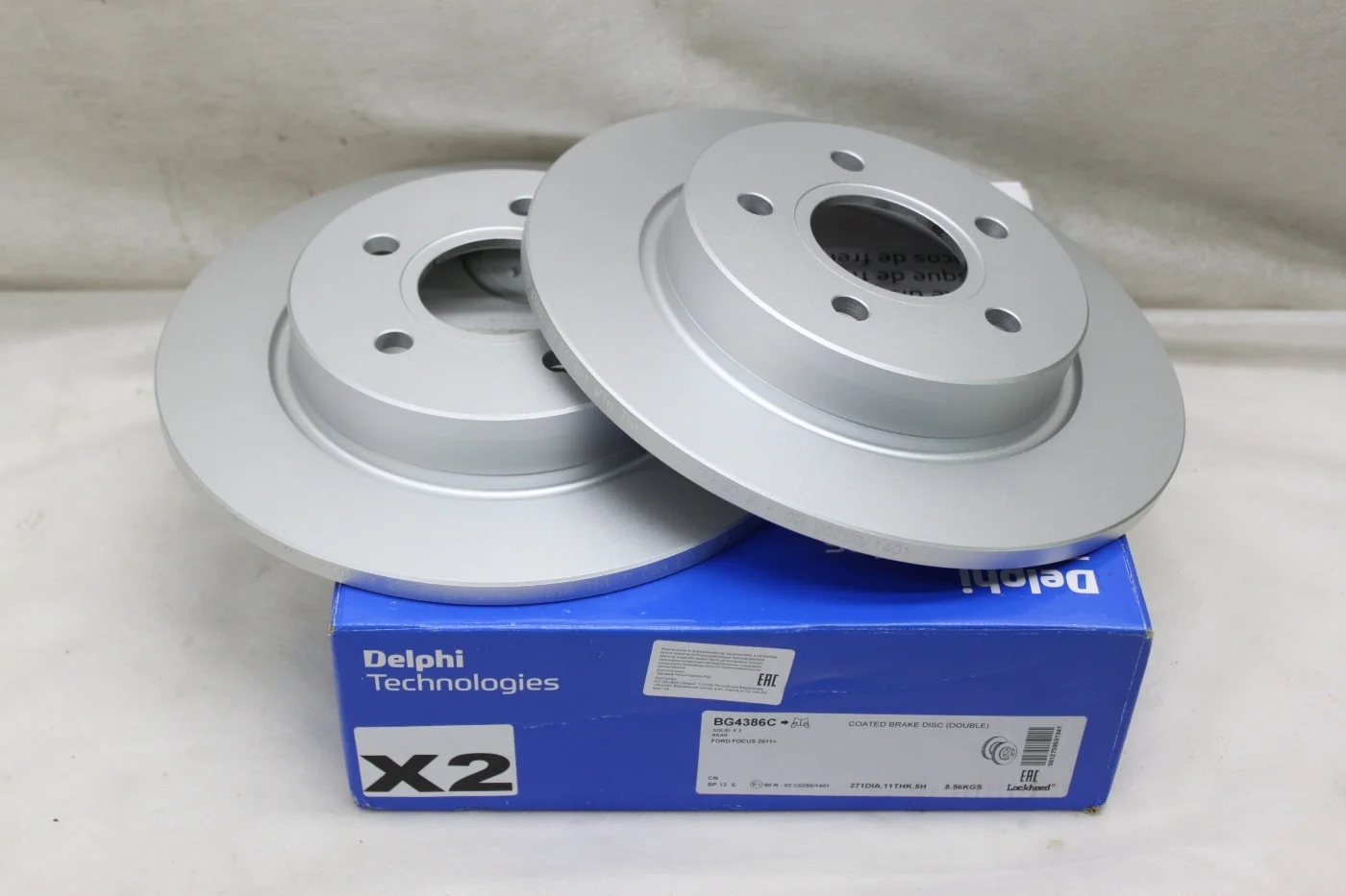 Диск тормозной задний новый Delphi Форд Фокус 3