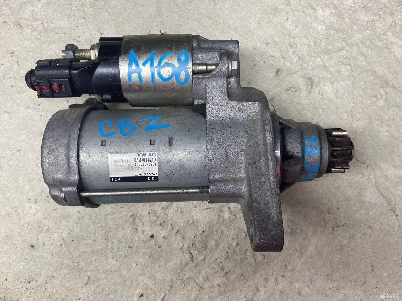 Стартер volkswagen golf jetta 1.2l cbz 2012-2021