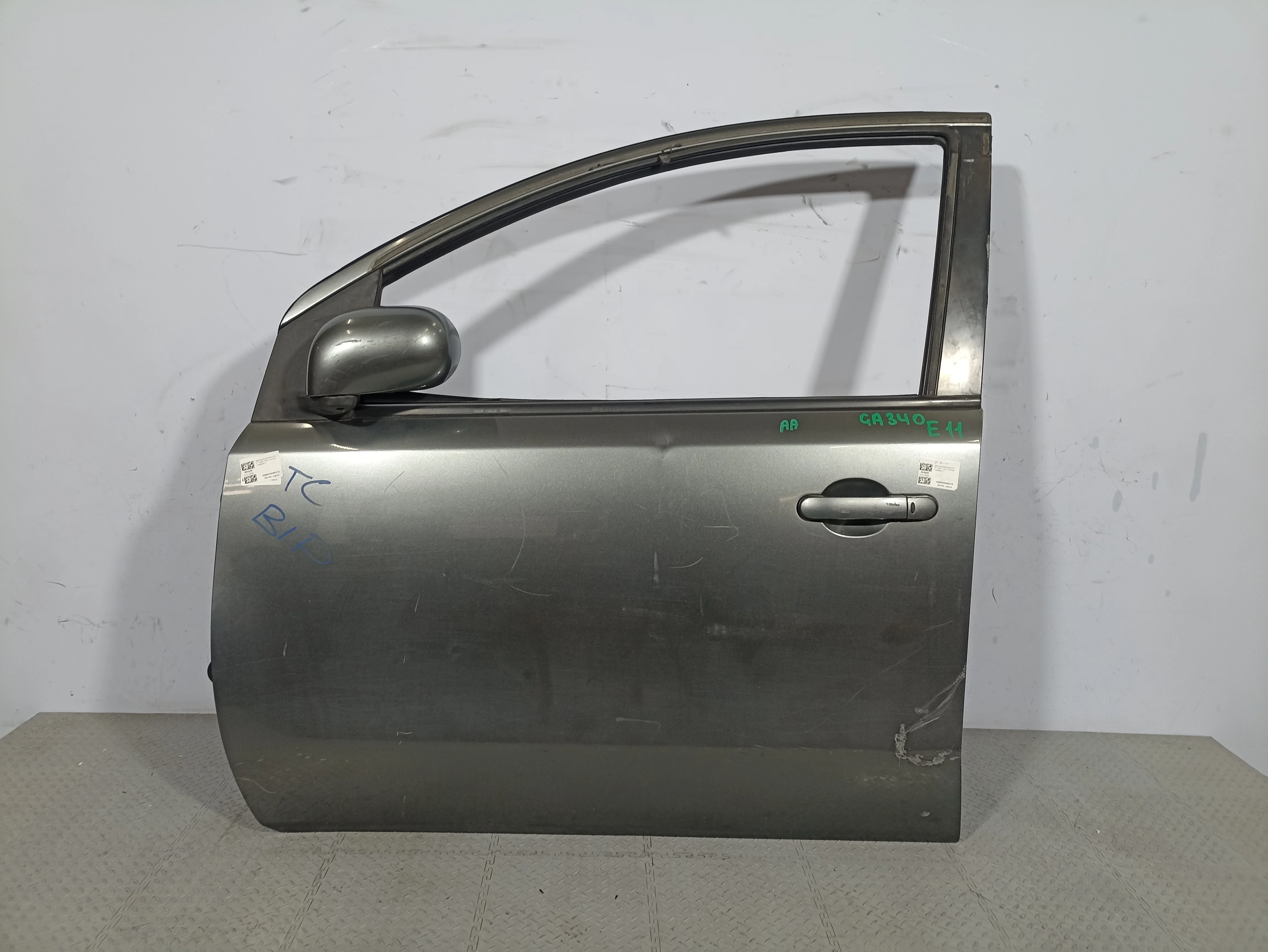 ДВЕРЬ NISSAN NOTE H010A1U6MA ПЕРЕДНЯЯ ЛЕВАЯ серый, K21 GA340