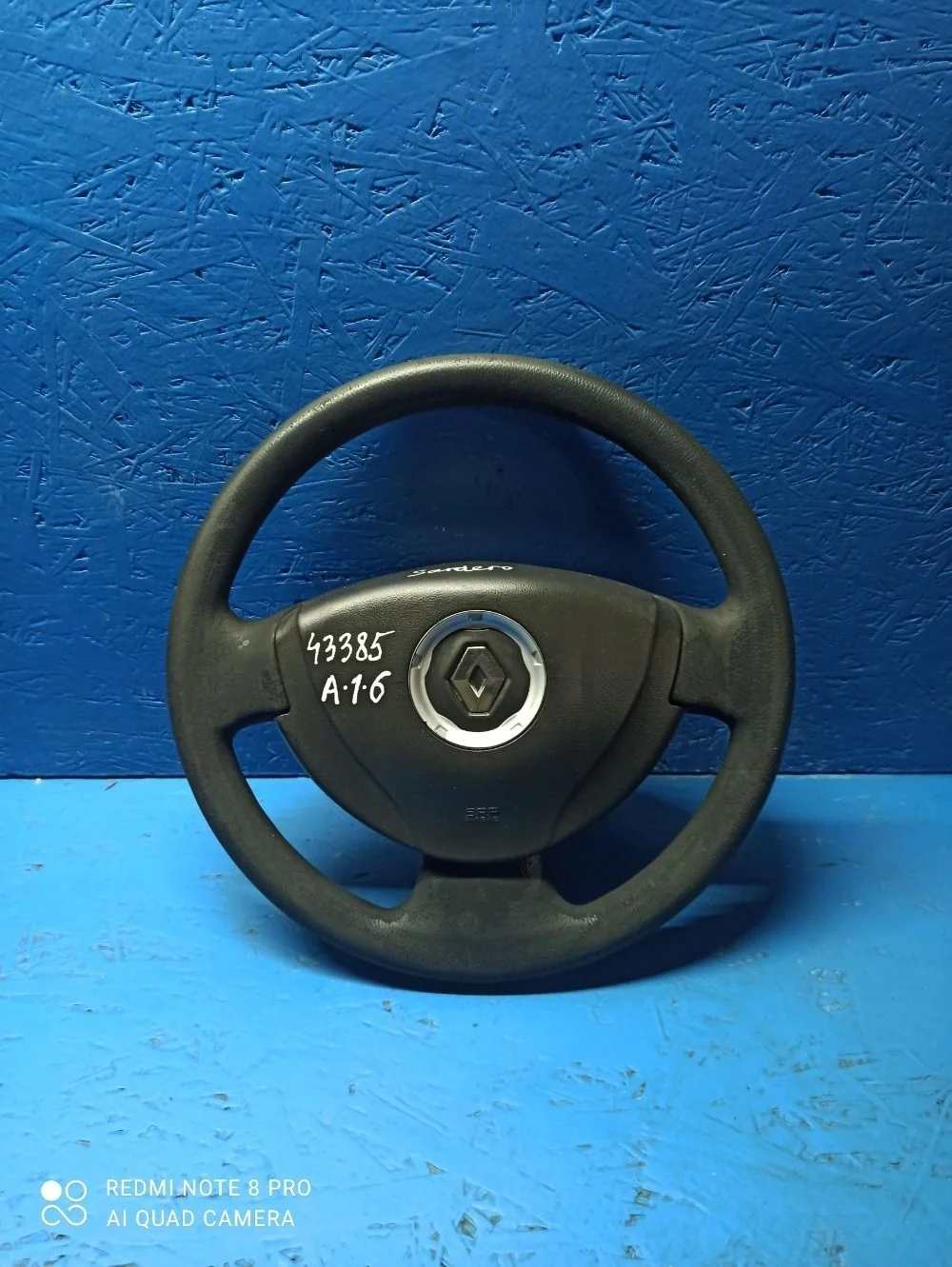 Рулевое колесо с AIR BAG (руль с подушкой) Renault Sandero I (2009—2014) BS12 8200759888, 8200891578   K7J710   UK28603